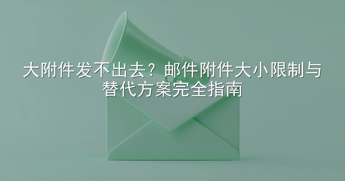 大附件发不出去？邮件附件大小限制与替代方案完全指南